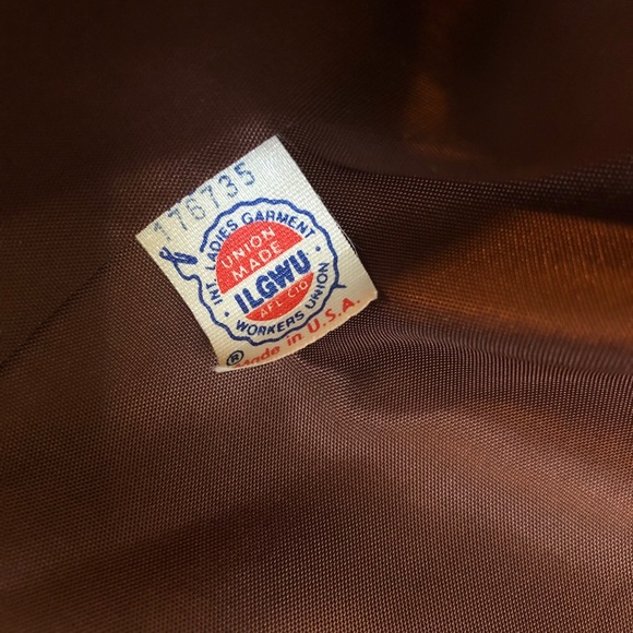 Vintage Wool Nylon Tweed Herringbone Coat ILGWU - Picture 8 of 12